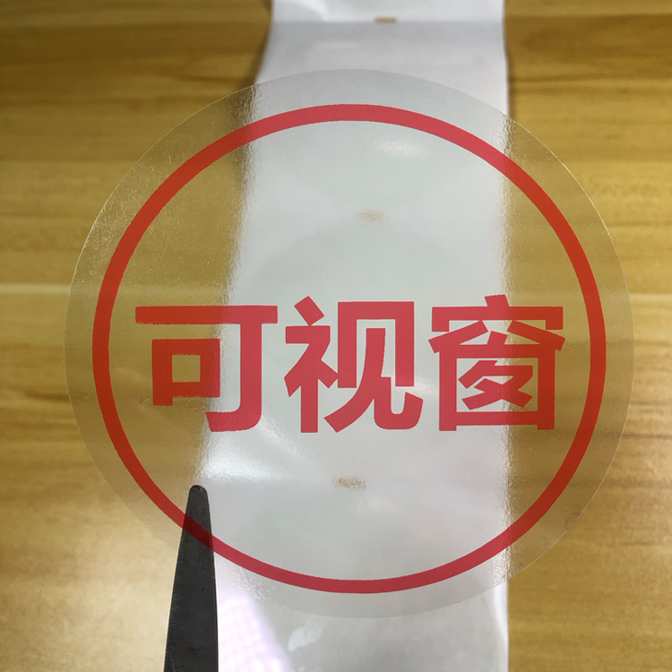 TH058-430 透明圆标贴附特写